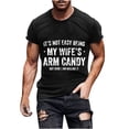 thumbnail image 1 of Carta de los Hombres Impresa Cuello Redondo Manga Corta Superior, Moda Casual Camiseta para el Uso Diario de Verano, 1 of 9
