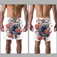 thumbnail image 3 of luoweisi Men's Beach Shorts Quick Dry Swim Trunks with Mesh Lining Anchor Fish S, 3 of 5