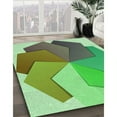thumbnail image 3 of Ahgly Company Machine Washable Indoor Rectangle Transitional Fern Green Area Rugs, 8' x 10', 3 of 7