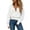 White#8, variant on Jinhomg Womens Half Zip Hoodie Sweatshirt Casual Long Sleeve Cropped Pullover Tops with Gold Zipper L