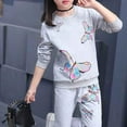 thumbnail image 5 of URMAGIC Infant Baby Girls Fall Winter Clothes Butterfly Print Sweatshirt Tops Shirt+Pocket Pants Trousers 2Pcs Outfits Set 8-9 Years, 5 of 17