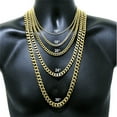 thumbnail image 2 of Necklaces for Men and Women Stainless Steel Cuban Curb Chain Gold, 2 of 8