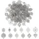 thumbnail image 1 of 120 colgantes tibetanos de filigrana de 12 estilos, conector de aleación, forma de lágrima, corazón, loto, decoración., 1 of 6