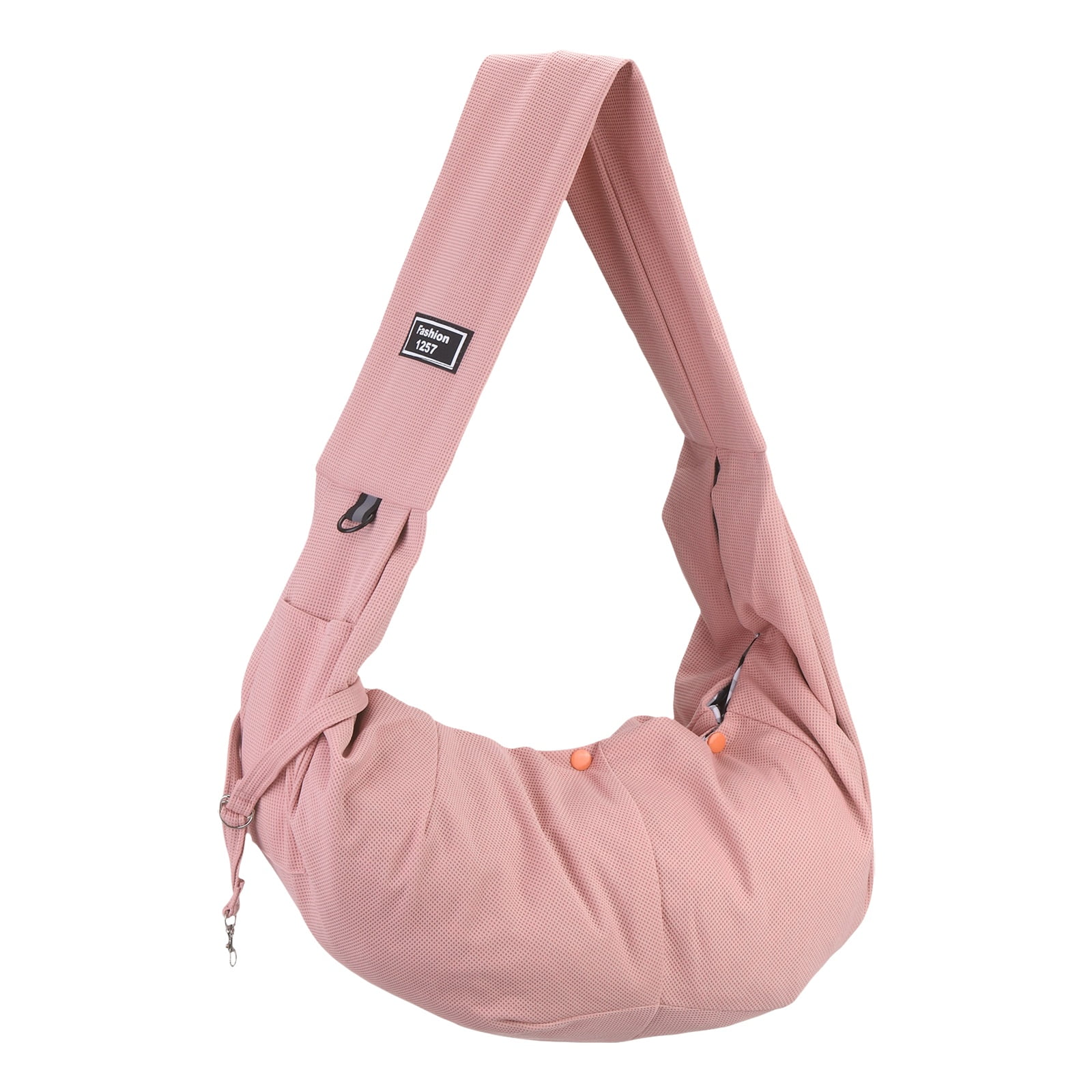 Uxcell Dog Sling Carrier for Small Dogs and Cats Up to 16.5 Lbs Breathable Waffle with Pocket Pet Cross Body Shoulder Bag (Pink Red 1 Pcs) Intended for Outdoor / Travel