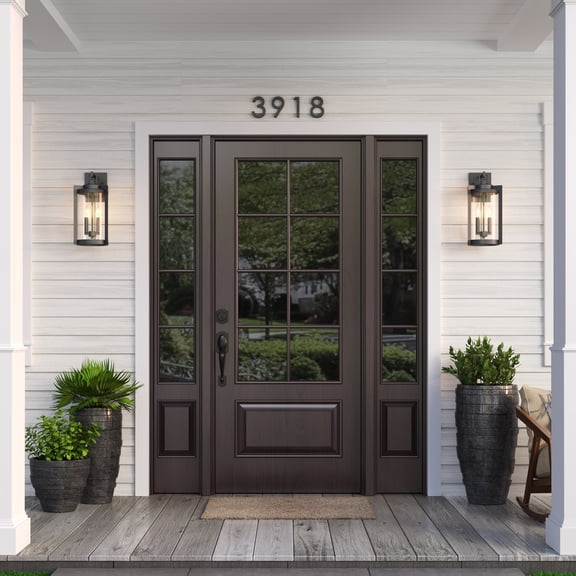Millennium Lighting 91522-TBK Ellway 2 Light 20" Tall Outdoor Wall Sconce - Black