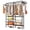 Black, variant on 5 Tiers Heavy Duty Clothing Rack Garment Storage Rack with Shelves and 4 Hook, 33.8"L x 17.3"W x 68.5"H, Max Load 115.23LBS, Metal, White