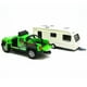 thumbnail image 3 of Camioneta Remolque Remolque De Juguete Camper 2 En 1 Playset Rv Autocaravana Juguetes Para Niños Modelo De Coche Fundido A Presión Coches De Juguete De Metal Escala 1/36 Puertas Suv Luz Abierta Sonido, 3 of 5