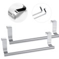 thumbnail image 2 of Irfora 2 uds.De acero inoxidable con una sola barra para toallero sobre el gabinete, soporte para barra de toalla sin perforar para la cocina, baño, puerta, perchas traseras Irfora Toallero, 2 of 6
