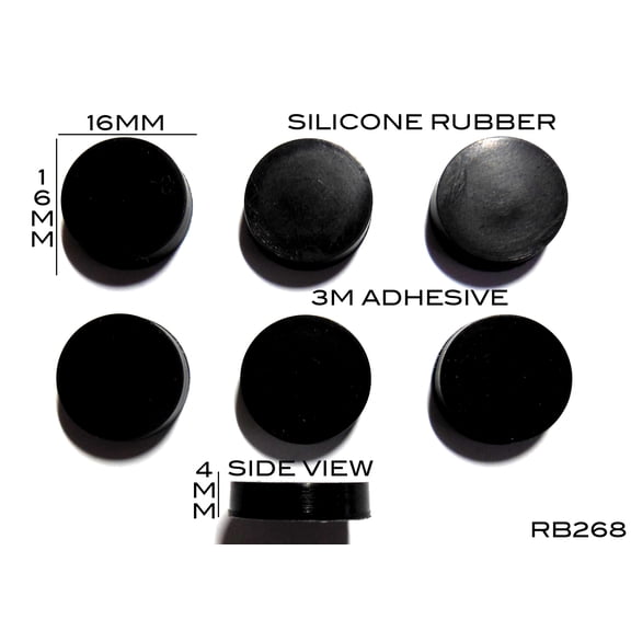 VATH Self Adhesive Silicone Rubber Feet 16mm(L) x 16mm(W) x 4mm(H) 6pcs [RB268]