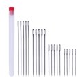 thumbnail image 2 of Pins & Needles Walmart+ Week Aqestyerly 20 Large Eye Stitching Needles - 4 Sizes Big Eye Hand Sewing Needles In Clear Storage Tube for Stitching, Sewing and Crafting, 2 of 6
