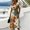 Beige, variant on Halloween Dresses for Women Ghost V Neck Pumpkin Cute Wedding Guest Dress Spider Short Sleeve Casual Wrap Dresses S