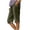 Green, variant on Women's Casual Bermuda Knee Length Pants Elastic Waist Loose Straight Leg Capri Pants with Pockets