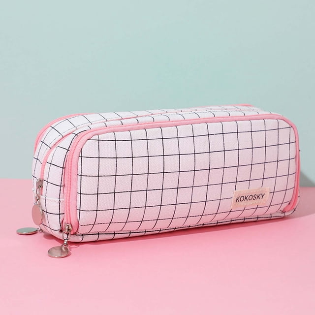 FHBVT Korean Japanese Style Cute Multi-Layer Cloth Pencil Case Eco-Friendly Wear-Resistant Stationery Storage Box Multifunctional for Cards Notes Daily Study Office Use Crossborder Organizer