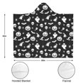 thumbnail image 3 of Wearable Blanket,Black Halloween Ghost Pumpkin Pattern Hooded Wearable Flannel Blanket for Adults & Teens,Winter Poncho Shawl Wrap Cape Cozy Anti-Pill,50"x60", 3 of 5