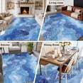 thumbnail image 5 of Non-Slip Rug Pad Rugs Abstract Watercolor Ocean Wave Rectangle Area Rugs 5x7Ft Soft Carpet Pads for Living Room Kids Room, Blue Marine Coral Texture, 5 of 9