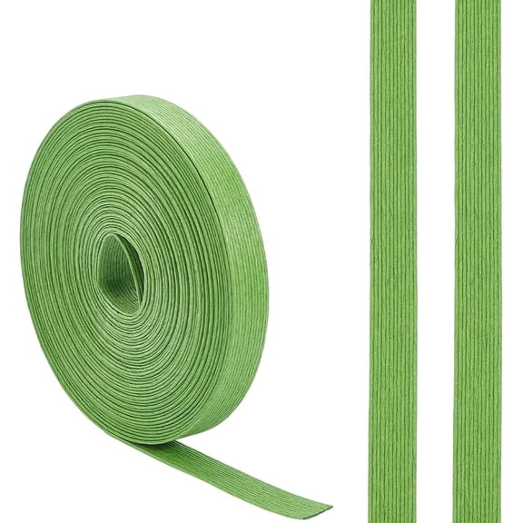 10.9 Yards Paper Weaving Cane 5/8 inch Wide Paper Rattan Weaving Cane Material 12-Ply Fibre Rush Basket Making Supplies Lime Green