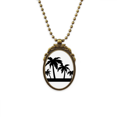 thumbnail image 1 of Planta negra silueta de árbol de coco Collar Colgante Vintage de bronce antiguo de joyeria de lujo de regalo Unbranded M, 1 of 3
