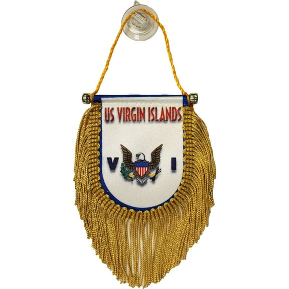 US Virgin Islands Window Hanging Flag (Shield)