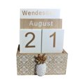 thumbnail image 2 of 1PC Wooden Calendar Reusable Desktop Calendar Vintage Calendar Block for Office Home Decor Table Bedroom Cafe Restaurant, 2 of 6