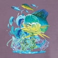 thumbnail image 2 of Wild Bobby, Classic Fresh Mahi Classic Nautical Fish, Fishing, Front and Back Garment-Dyed Short Sleeve Tees, Rosewood, Medium, 2 of 3