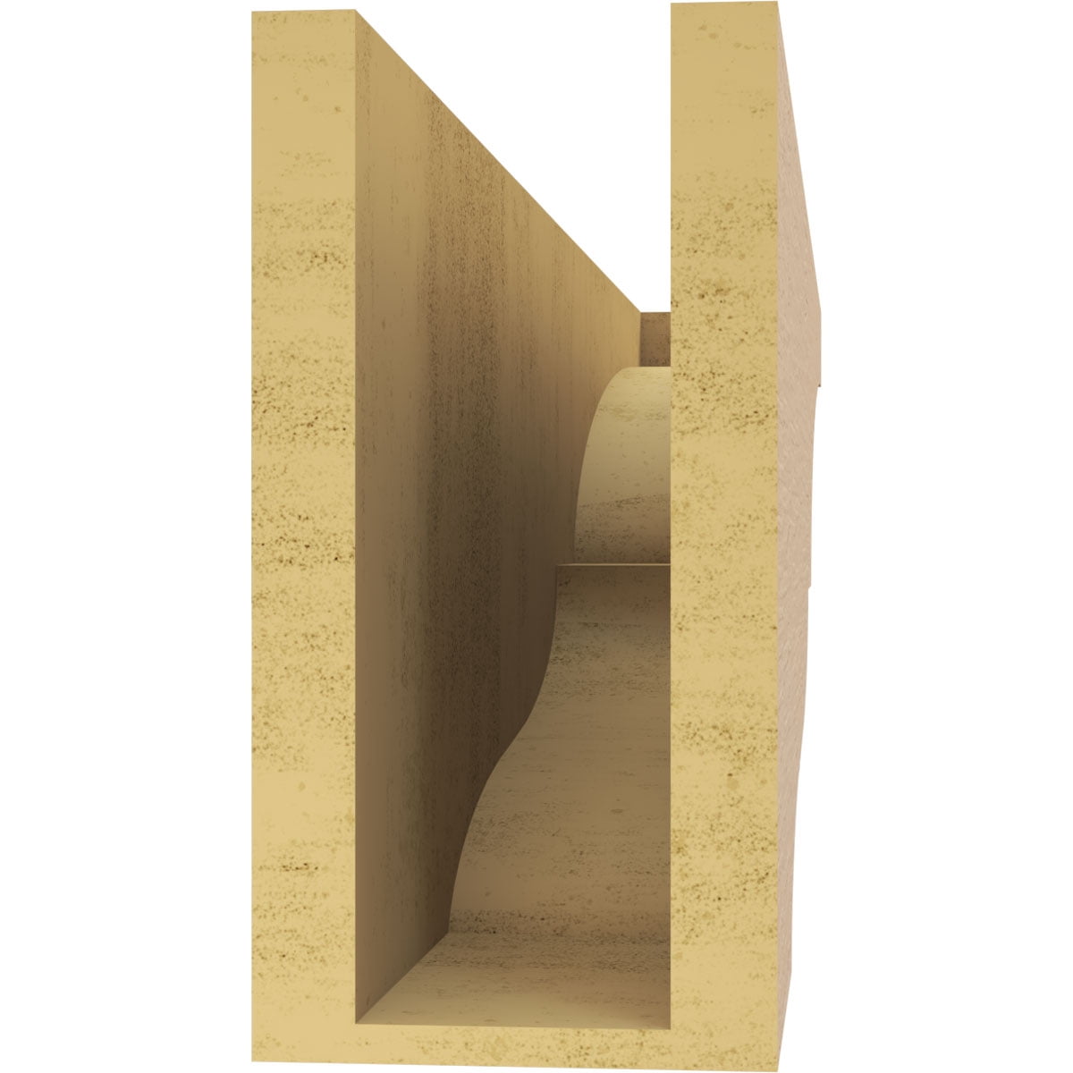 5"W x 30"D x 10"H Thin Asheboro Rough Cedar Woodgrain TimberThane Corbel, Primed Tan