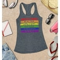 thumbnail image 3 of S4E Women's Pride Flag Life Harmony Spirit Racerback Slim Fit X-Small Charcoal, 3 of 4