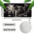 thumbnail image 2 of 1 Pcs License Plate Covers & Frames, Wolf Howling under a Stormy Moonlit Sky For Decorative Front, Aluminum License Plate Covers & Frames Cover For Men Women, 12" X 6", 2 of 7
