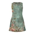 thumbnail image 5 of Uaswgudfs ​V-Neck Sleeveless Floral Sundress with Side Split & Minimalist Detail - Casual Summer Dresses for Women 2025 Midi Dress​ Multicolor 2XL, 5 of 6