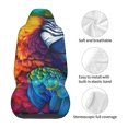 thumbnail image 5 of Honeii Colorful Parrot Jungle Dream Print Car Seat Covers 2 Pieces, Full Set Universal Seat Covers for Cars, Waterproof Auto Seat Protectors, 5 of 7