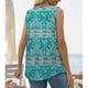thumbnail image 5 of Blusa estampada sin mangas Moda Poliéster Tops sin mangas de verano plisados suaves para mujer, 5 of 5