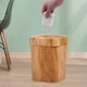 thumbnail image 5 of Bote de basura de grano de madera moderno, cesto de basura reutilizable para A, 5 of 8