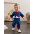 thumbnail image 4 of Miaouyo Infant Baby Boy Christmas Fall Romper 0 3 6 12 18 Months Tree Embroidery Crew Neck Long Sleeve Full Length Jumpsuit, 4 of 9