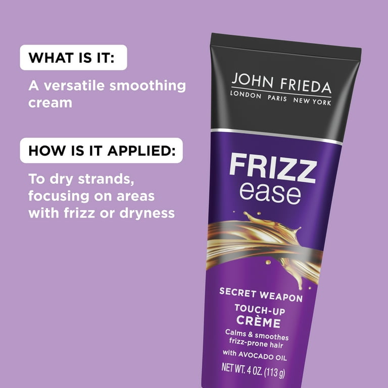 John Frieda Anti Frizz Frizz Ease Secret Weapon Styling Hair Cream for Frizzy Dry Hair 4 oz