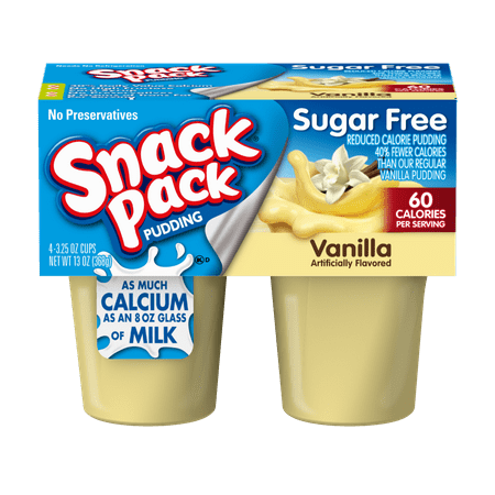 Snack Pack Sugar Free Vanilla Pudding, 4ct - Walmart.com