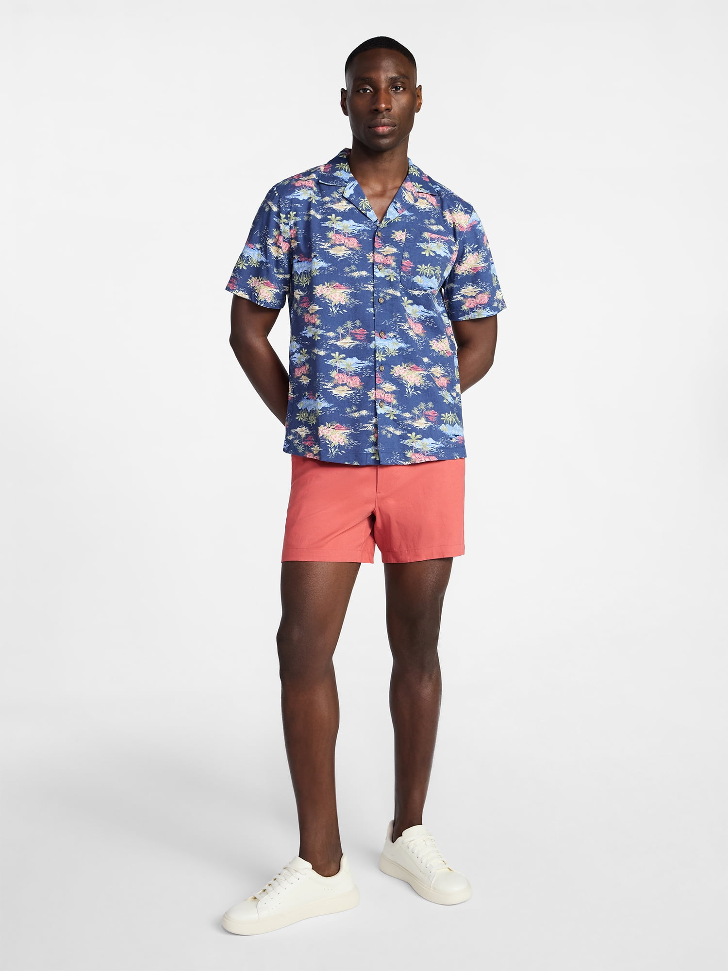George Men's & Big Men's Modern Fit Flat Front Shorts, 5", 7", 9" Inseams, Sizes 28-54