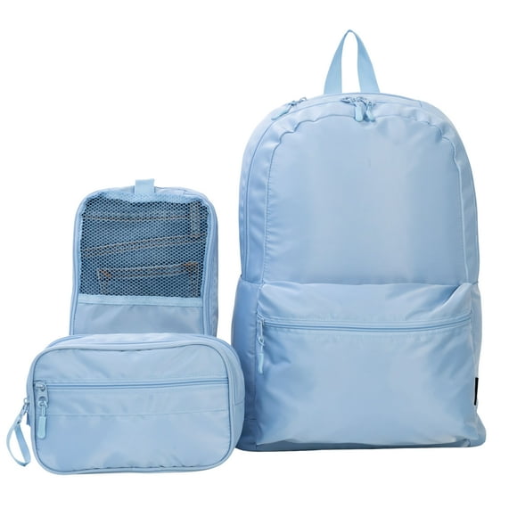 Ensemble de Voyage Jetstream® 3 pièces – Sac à Dos Pliable, Trousse de Toilette et Cube de rangement
