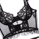 thumbnail image 3 of Conjunto de ía de mujer con aros 2 piezas encaje Panty Set francés Negro Yuyangstore Ropa interior de mujer, 3 of 8