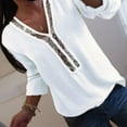 thumbnail image 2 of Plus Size Womens Chiffon V-Neck Top Blouse, 2 of 3