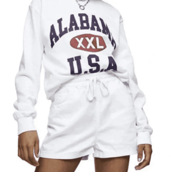 Topshop Millie Pull-On Shorts in White, Size US 8