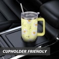 thumbnail image 7 of 40oz Daisy Tumbler with Handle & Straw, Stainless Steel Insulated Cup, Leak Proof Travel Mug, Keeps Drinks Hot/Cold, Nurse Coffee Cup, Gifts for Women Men, 7 of 7