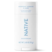 Native Deodorant, Aluminum Free, Midnight Jasmine & Sage, Deodorant for Women and Men, 2.65 oz