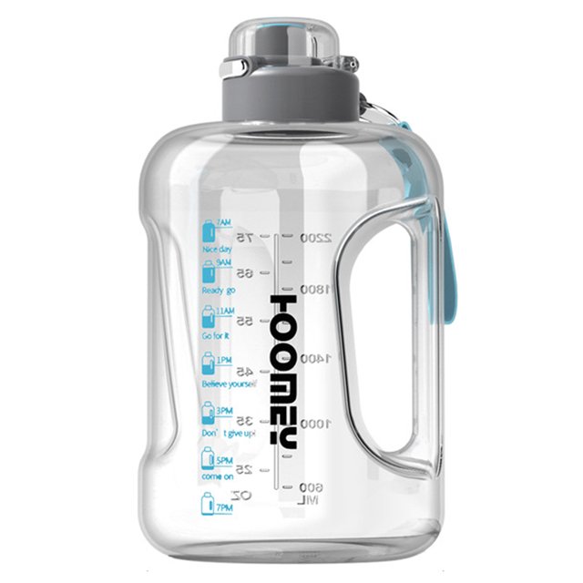 Botella de agua de gran capacidad, botella de agua deportiva reutilizable Tritan sin BPA (1500ml).