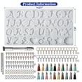 thumbnail image 2 of Kit de Molde de Resina de Letras Inversas, Molde de Silicona para Resina DIY, Juego de FabricacióN de Llaveros de Resina Epoxi Decorativos y Letras, 2 of 5
