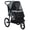 Gray 289, variant on Large Dog Stroller with Storage, One-Click Foldable Pet Stroller for Medium Dogs, Shock Absorbing Wheels, Mesh Window, Gray Steel Frame, 44L x 25.5W x 39.25H