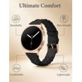 thumbnail image 2 of Wearlizer Leather Band Compatible with Samsung Samsung Galaxy Watch 9/8 40mm 44mm/ 8 Classic 46mm Band Women, Handwoven Braided Genuine Leather Soft Thin Wristband, 2 of 7