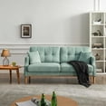 thumbnail image 5 of DEALTOPS Mid-Century Modern 3 Seat Sofa Couch, The Ultimate Comfort Experience Loveseat with Thick Cushions,Waterproof Fabric,and USB Port - Green, 5 of 8