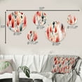 thumbnail image 4 of Designart "Timeless Red Floral Charm" Floral Round Wall Art Set Of 5 - Red Cottage Office Room Wall Art Set, 4 of 6