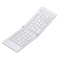 thumbnail image 2 of Folding Bluetooth Keyboard Two-Fold Portable Mini Bluetooth Keyboard Rechargeable Office Keyboard White,1 x Folding Bluetooth Keyboard,White, 2 of 8