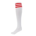 thumbnail image 3 of Calcetines de Piernas de Fútbol de Mujeres Estiramiento Más de Protección , L + StripedA L blanco + DYNWAVEMX Calcetines altos de la rodilla, 3 of 8