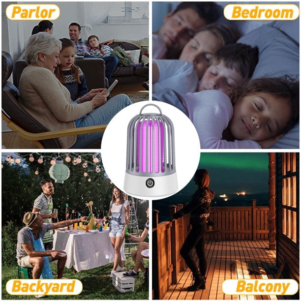 Bug Zapper Outdoor, Bincy Mosquito Zapper for Outdoor and Indoor, Cordless Electric Mosquito Repellent Insect Killer for Home,Kitchen, Patio